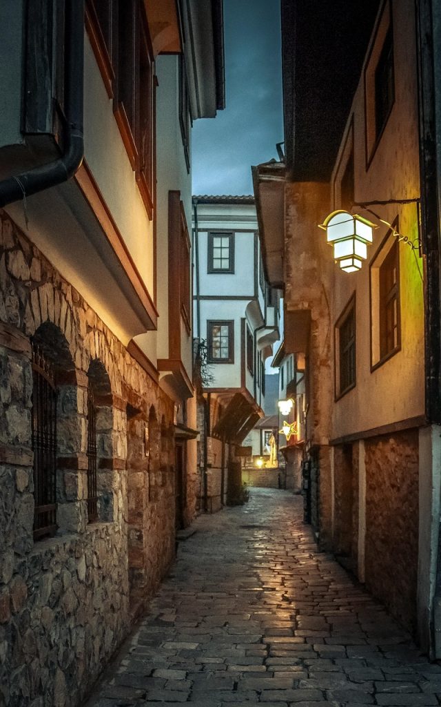 street, houses, stone, architecture, old, building, backstreet, lamp, lantern, evening, night, travel, tourism, ohrid, ochrid, north macedonia, brown lamp, backstreet, ohrid, ohrid, ohrid, ohrid, ohrid
